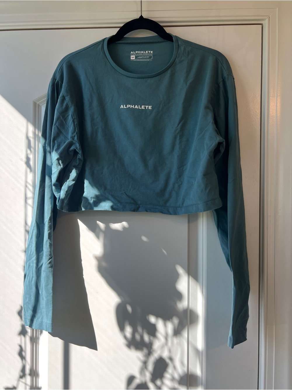 Alphalete lifestyle fit long sleeve cropped